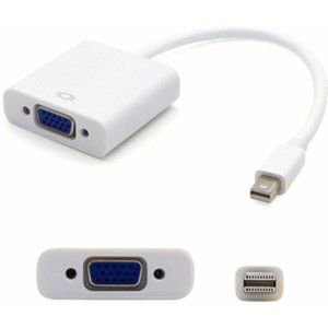 Mini-DisplayPort 1.1 Male to VGA Female White Adapter